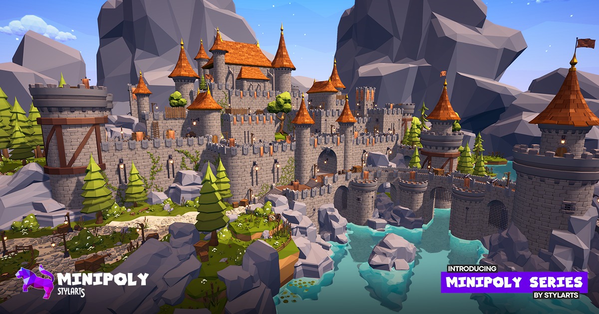 Minipoly Series - Mythic Castle ( Stylized Lowpoly Environment )