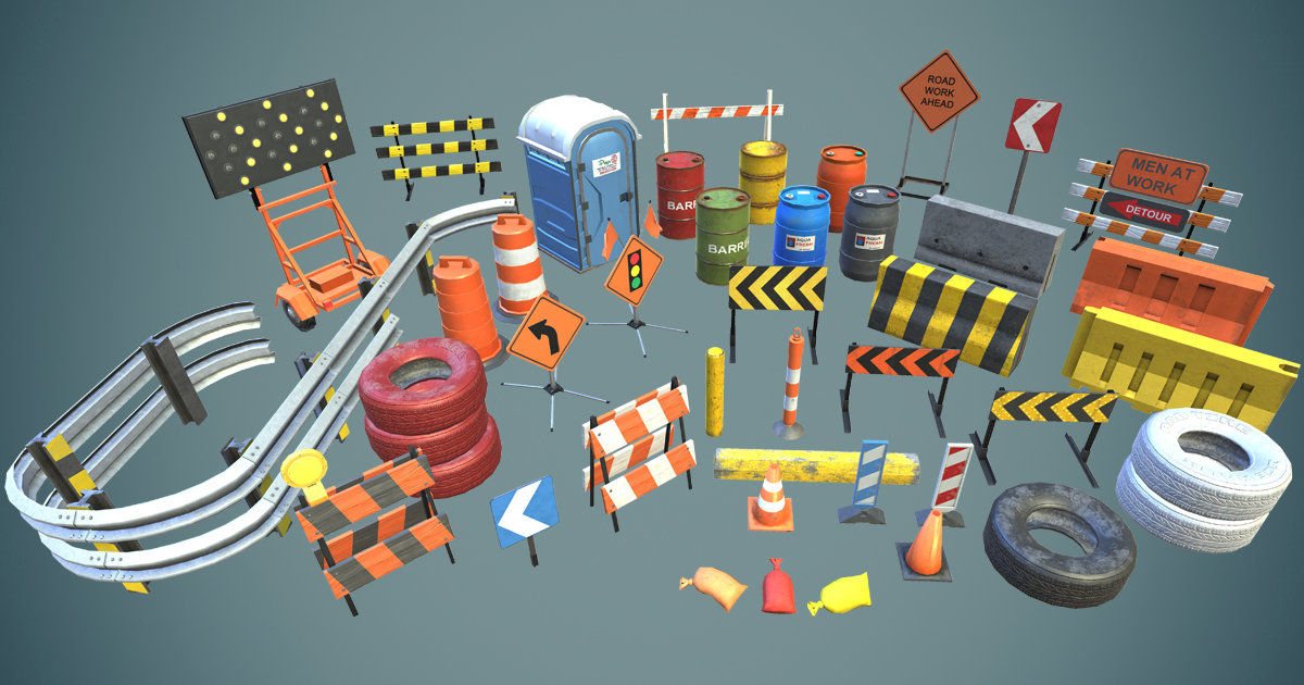 Construction Props Set preview 2