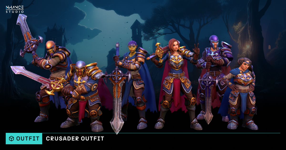 Stylized Crusader Outfit preview 2