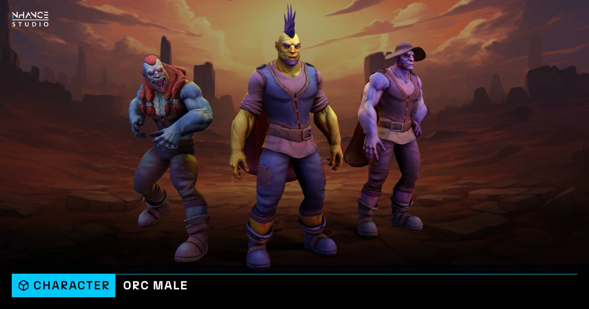 Stylized Modular Orc Male preview 2