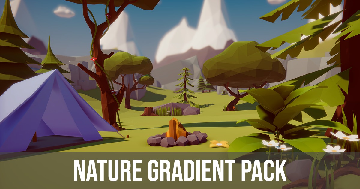 Low Poly Nature Gradient Pack preview 2