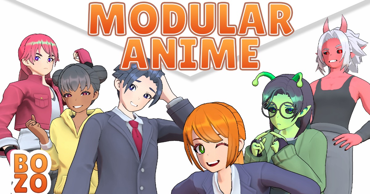 BoZo: Modular Anime Characters - Base Pack preview 2