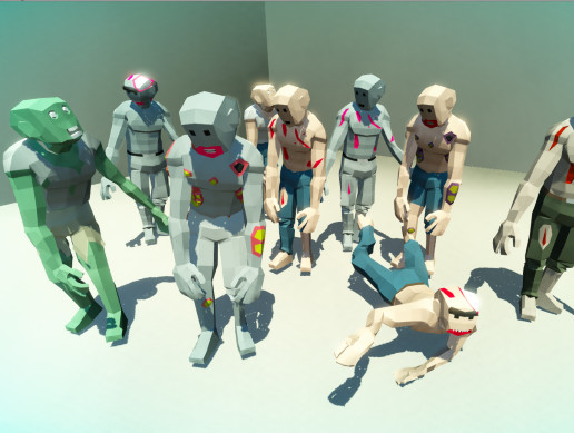 POLYGON style zombies pack preview 2