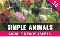 Simple Farm Animals - Cartoon Assets