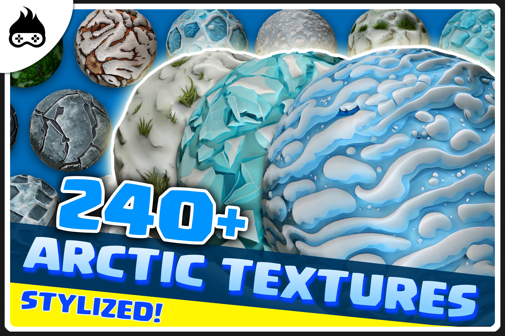 240+ Stylized Arctic Textures - Snow, Ice & More | 2D Nature preview 2