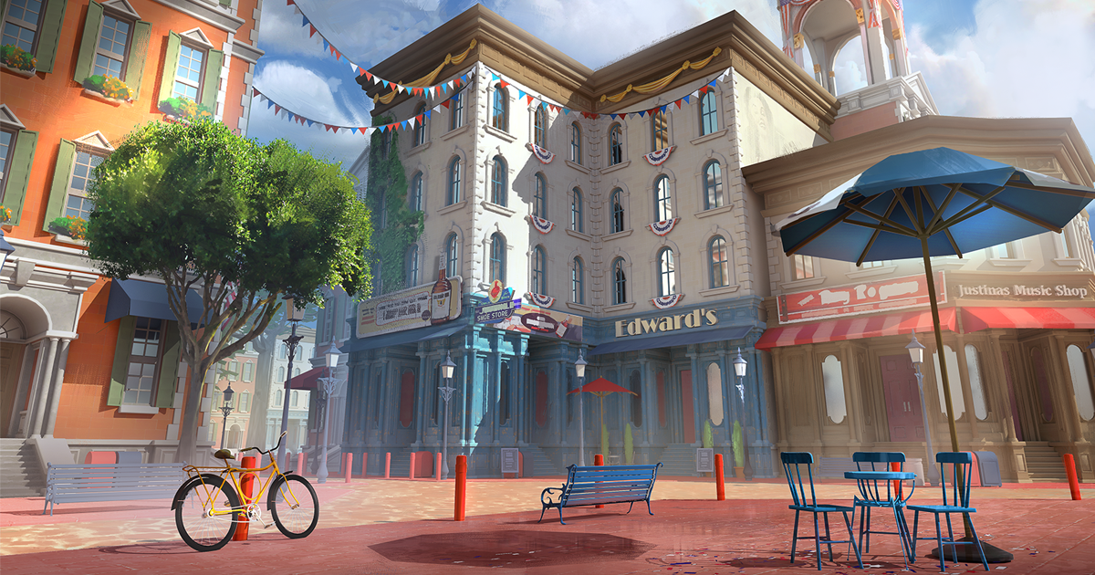Modular Stylized Colonial Town preview 2