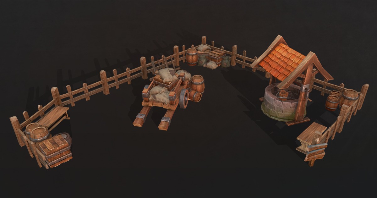 Stylized Medieval Props Set I preview 2
