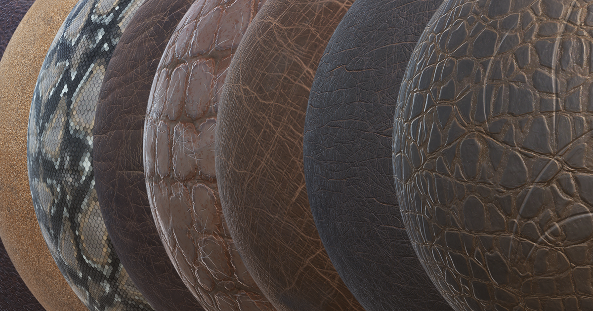 Leather Material Pack by GameTextures preview 2