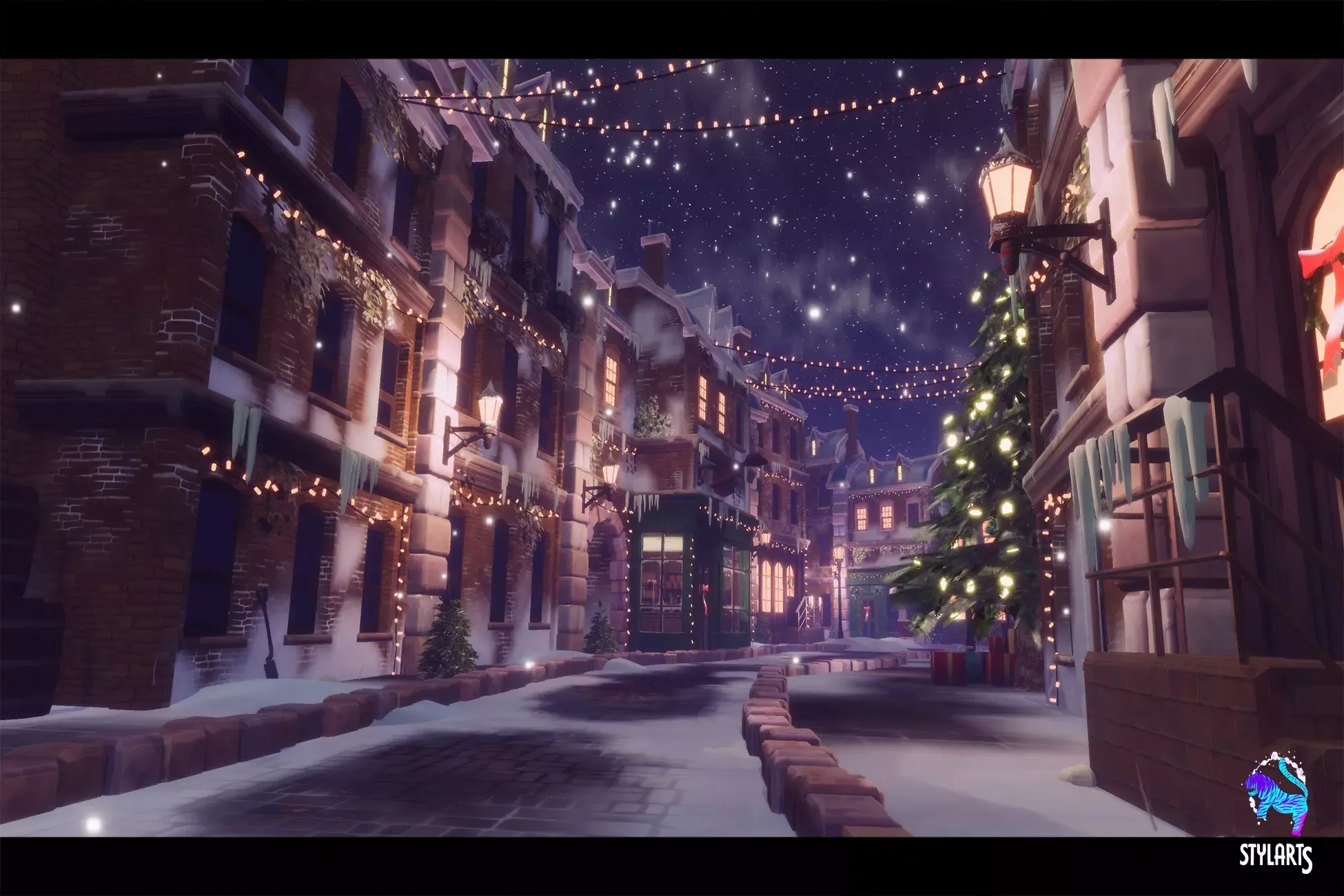 Stylized Christmas Town