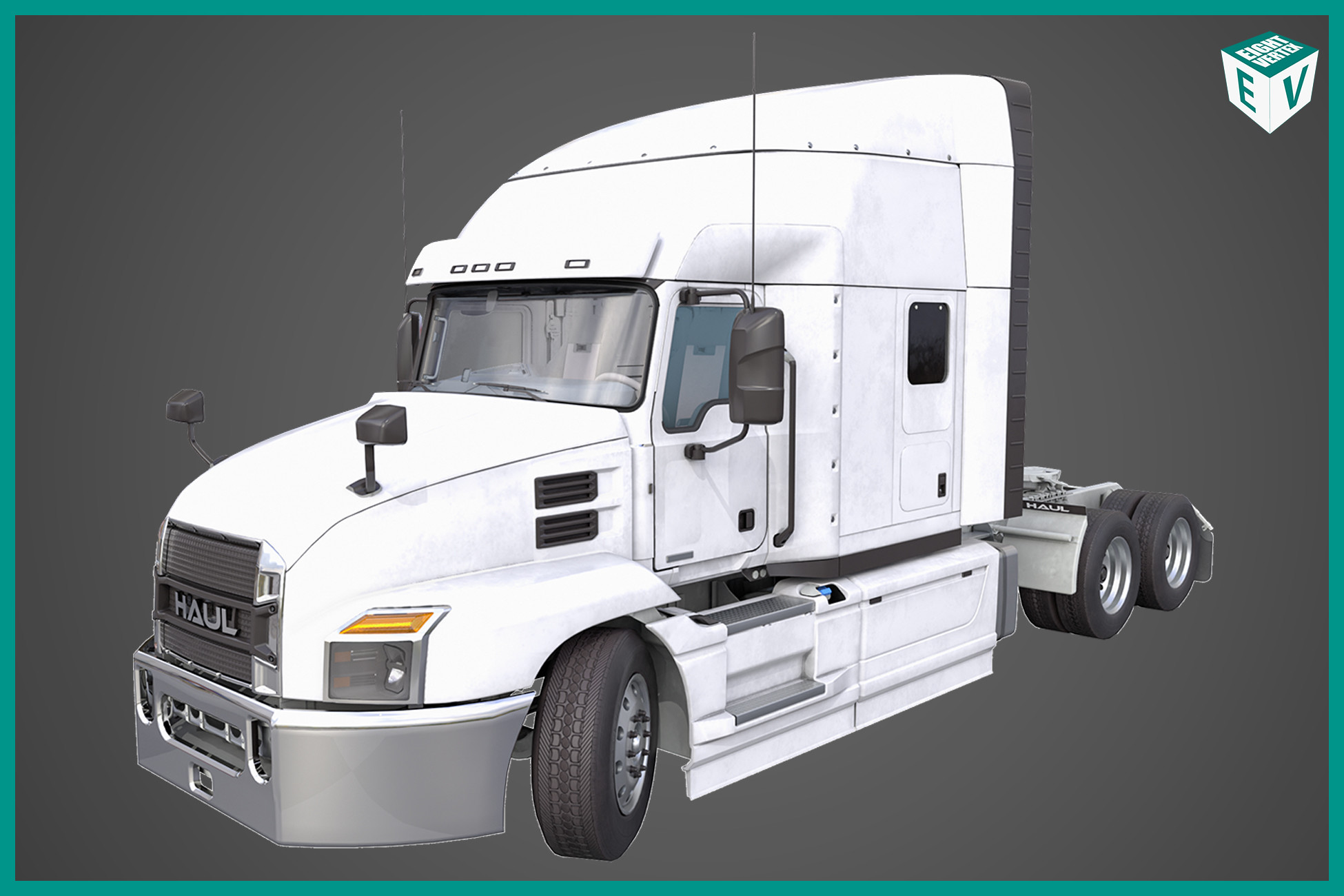 Heavy Truck Chassis 05 White Interior URP HDRP Textures preview 2