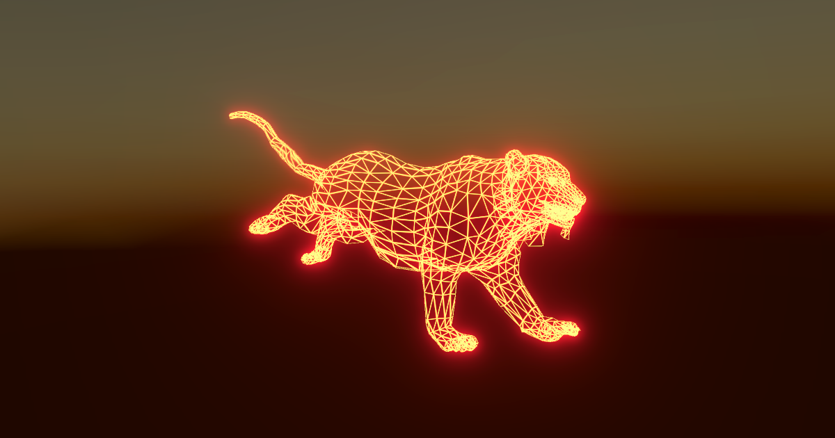 Wireframe Shader Effect preview 2
