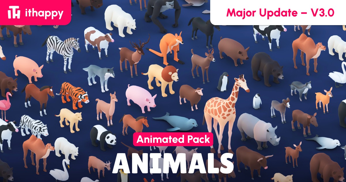 Animals - Low Poly 3D Models Pack
