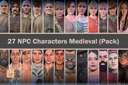 27 NPC Characters Medieval (Pack)