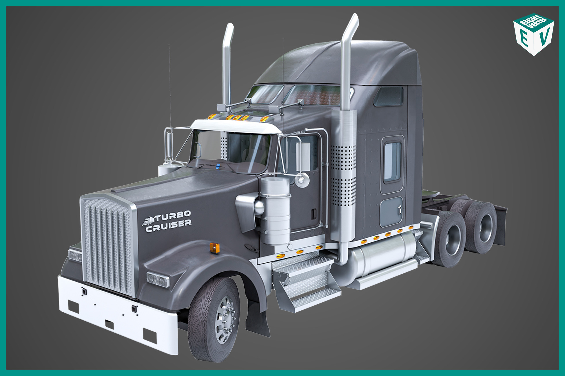 Truck Chassis 02 Generic Black URP HDRP Textures preview 2