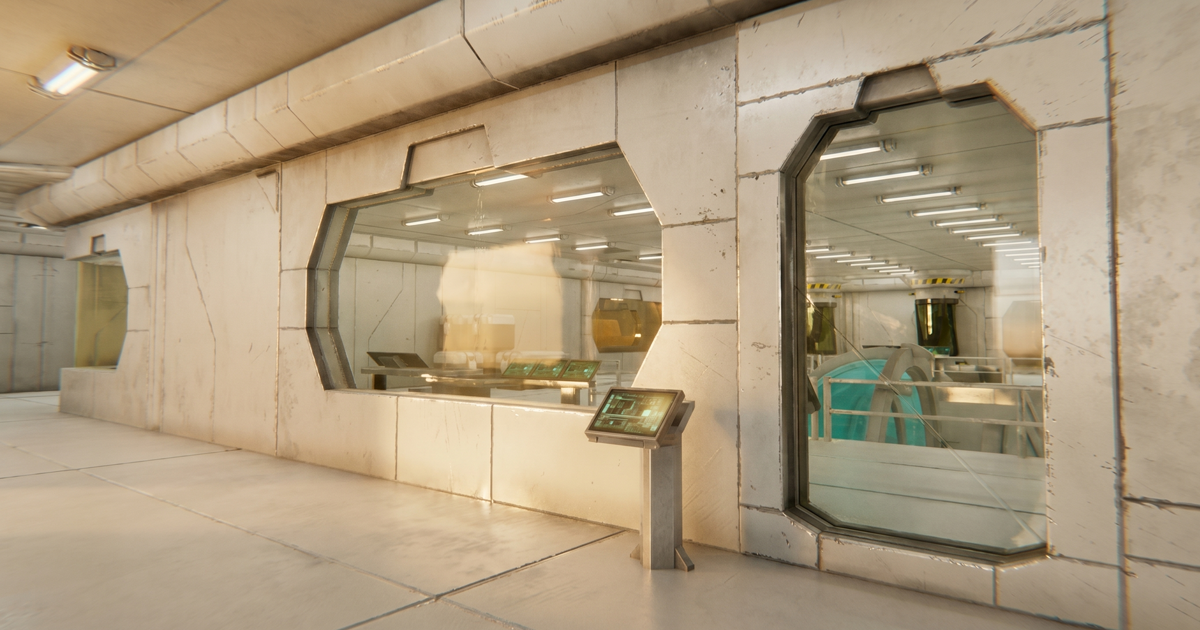 Sci-fi laboratory - modular interior and props preview 2