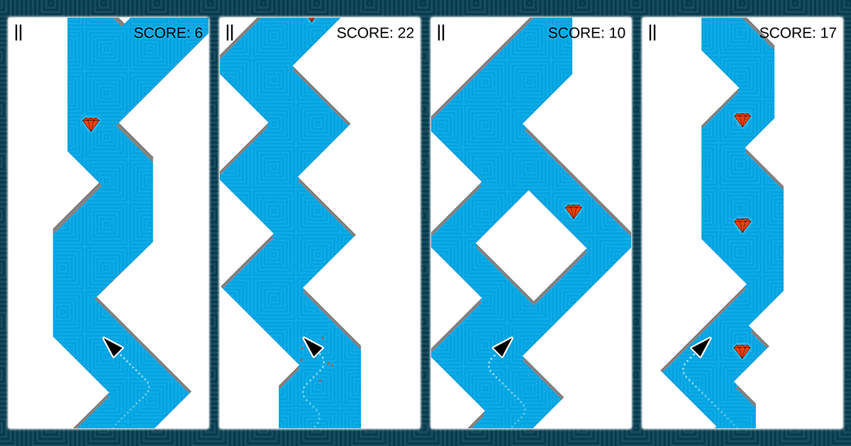 Arrow Racer - endless zig-zag maze - complete 2D game for android & iOS | Packs preview 2