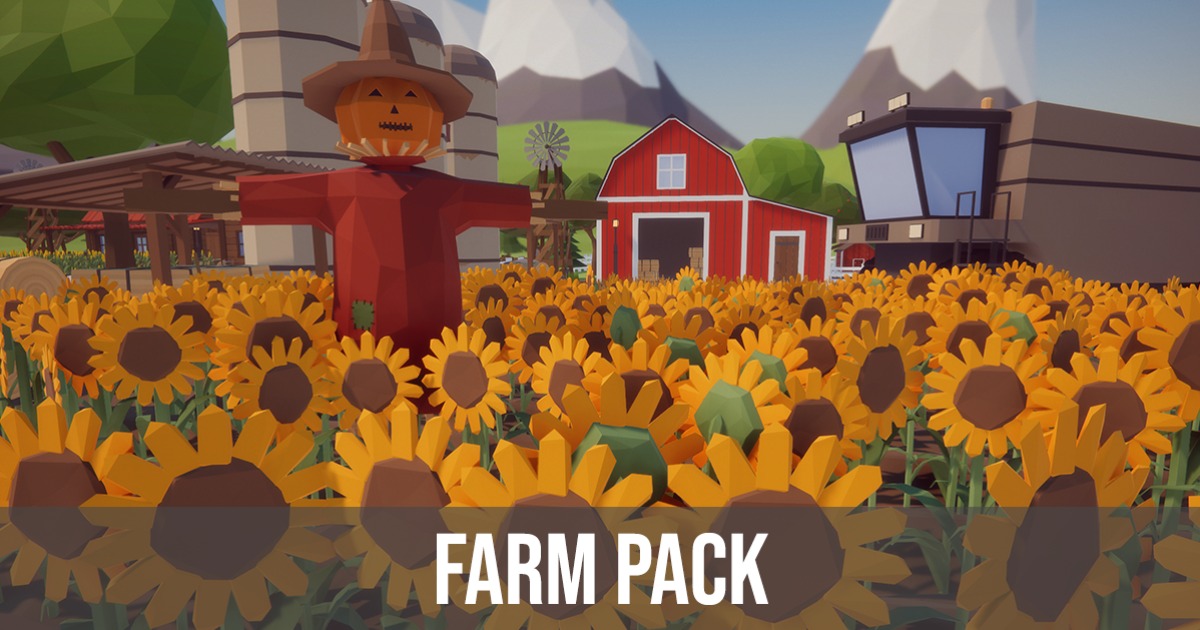 Low Poly Farm Pack preview 2