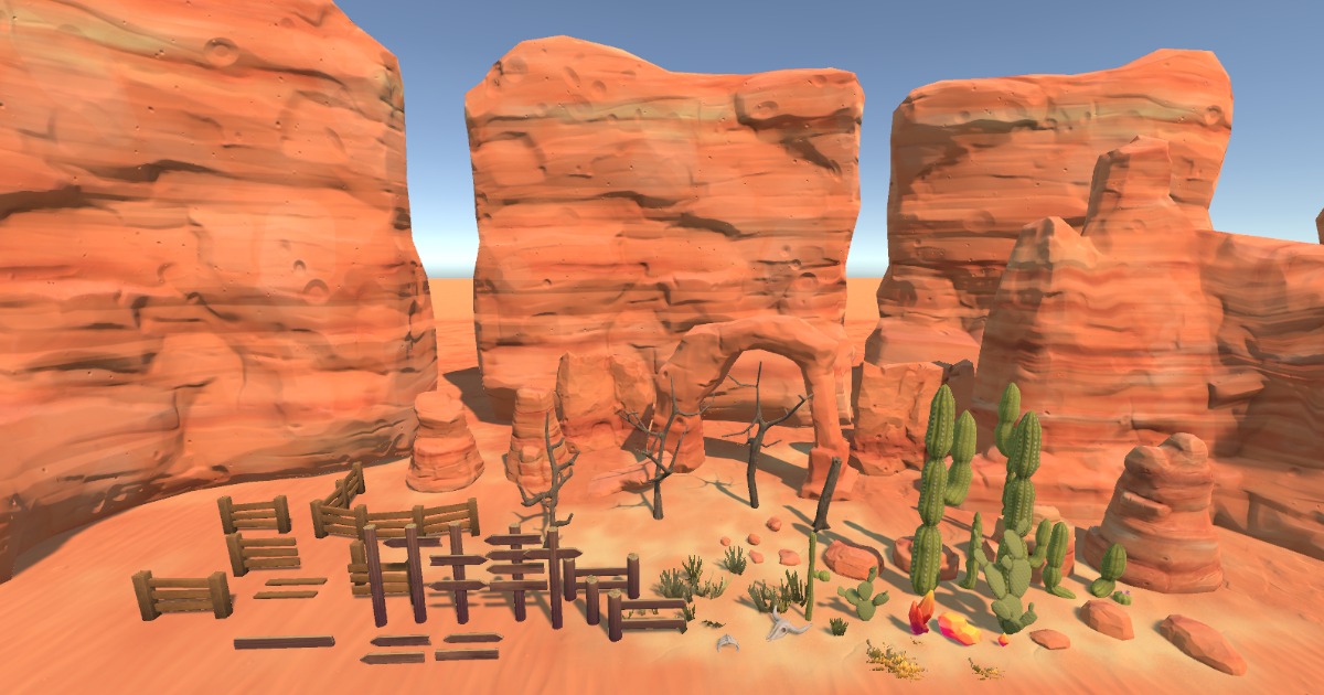 Pbr Stylized Desert preview 2