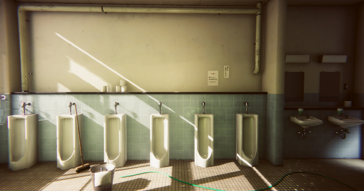 Japanese School Restroom preview 2