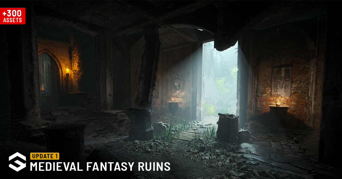 Medieval Fantasy Ruins - Dark Forest Environment | 3D Fantasy preview 2