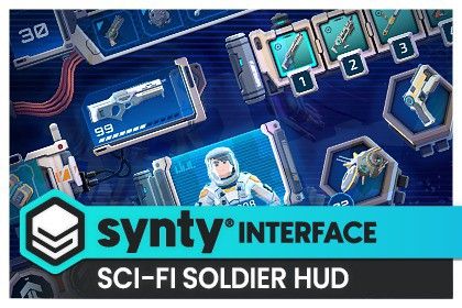 Sci-Fi Soldier HUD - Synty INTERFACE - GUI