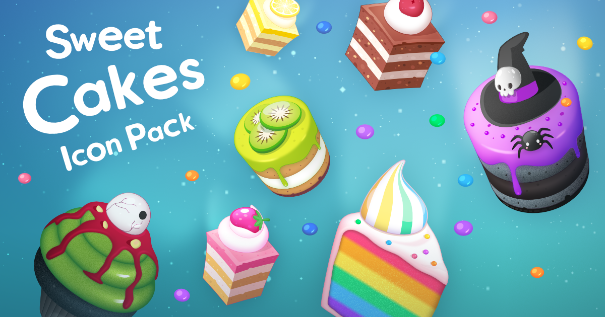Sweet Cakes Icon Pack | 2D Icons preview 2