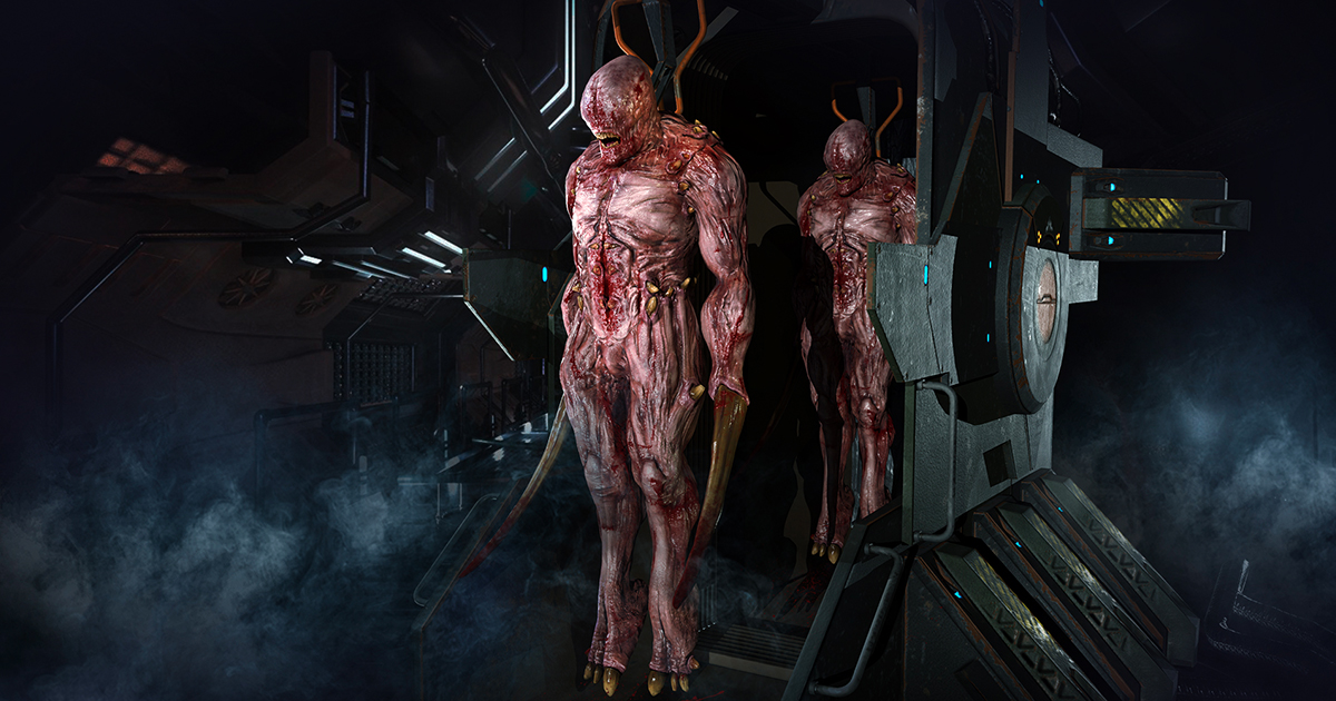 Sci-Fi Line With Creatures