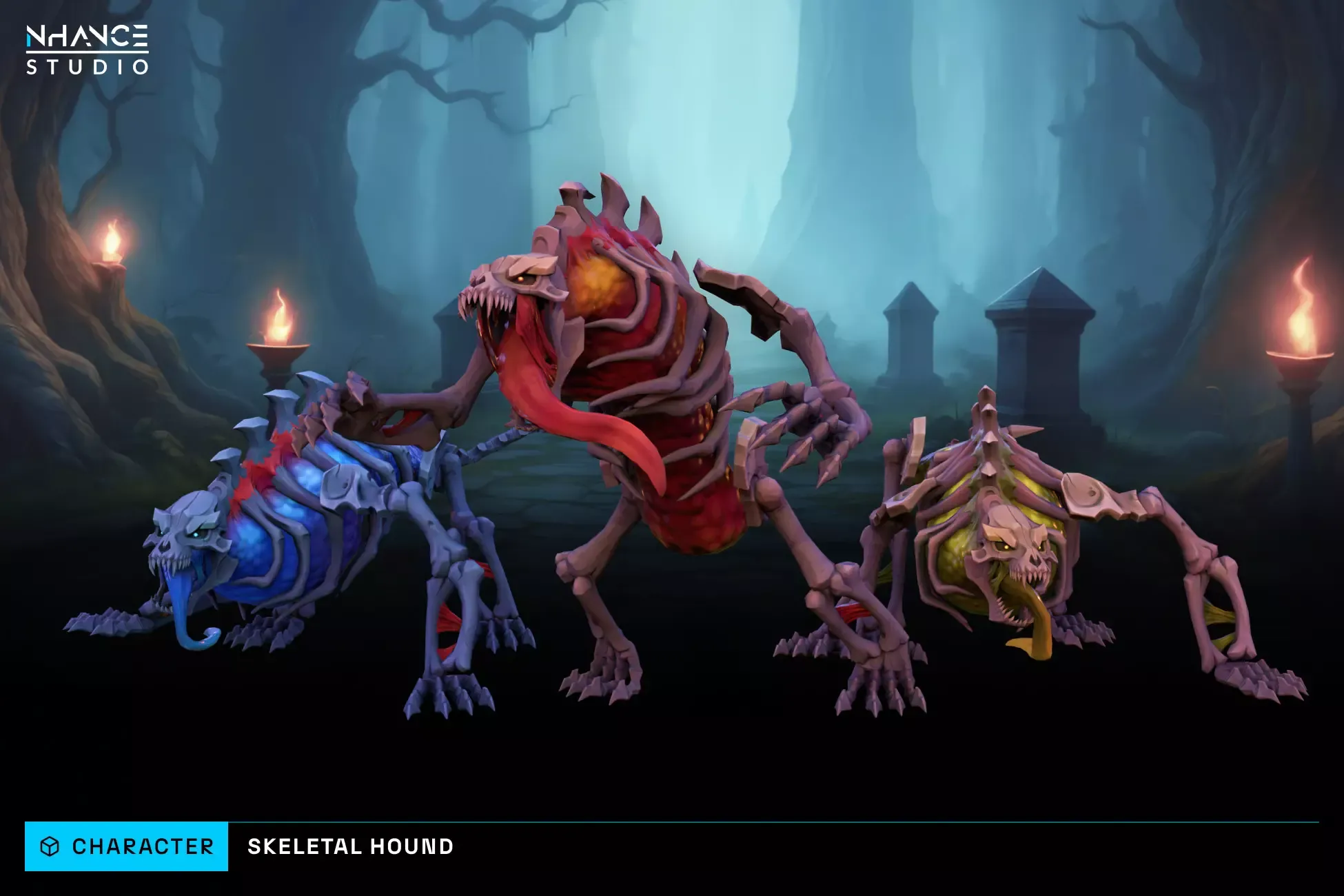 Stylized Fantasy Skeletal Hound