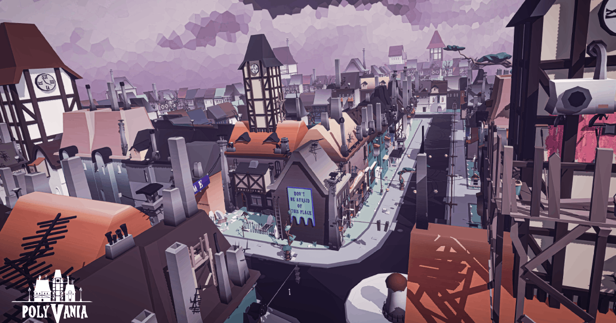 Polyvania PRO - Stylized Cartoon Horror Town | Modular Asset Pack | 3D Urban