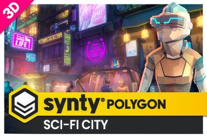 POLYGON - Sci-Fi City Pack - Art by Synty