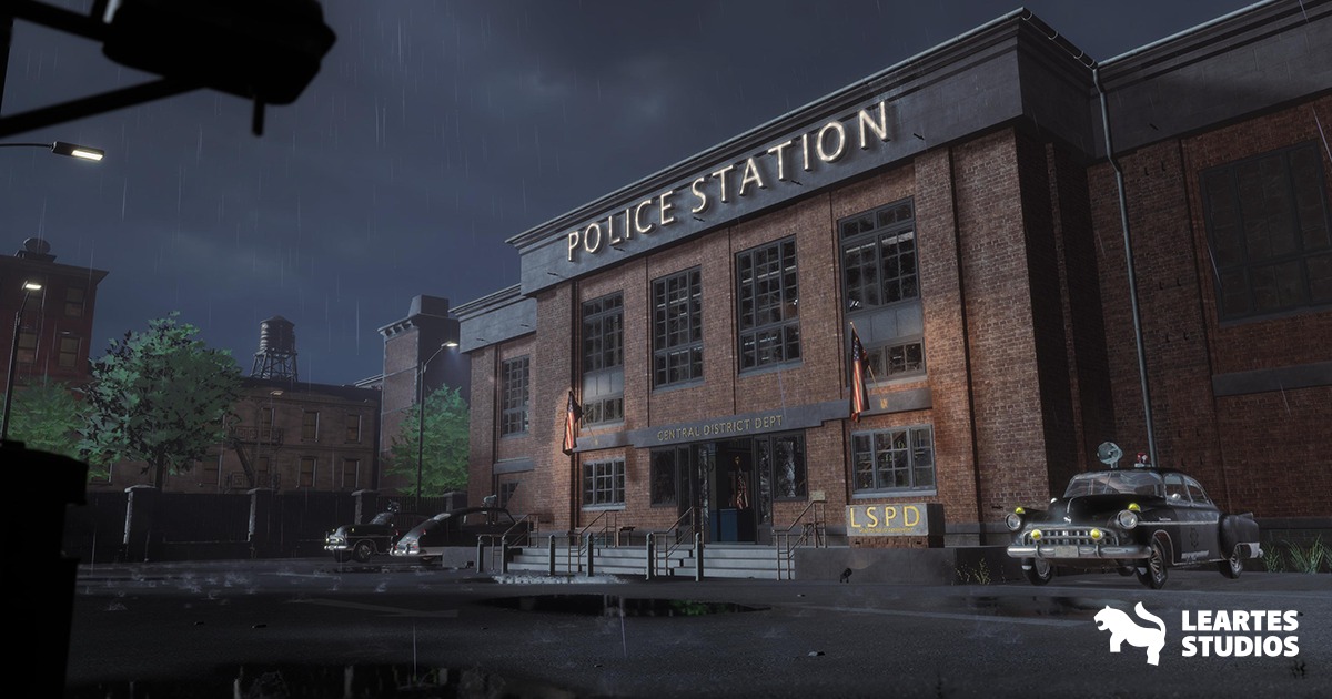 Retro Police Station Environment / Exterior + Interior