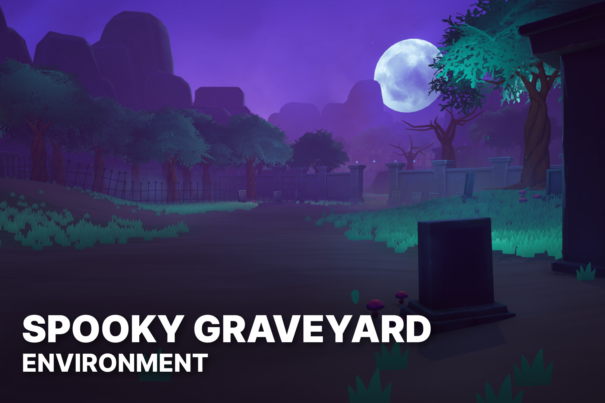 Spooky Graveyard - Stylized Fantasy Environment | 3D Fantasy preview 2