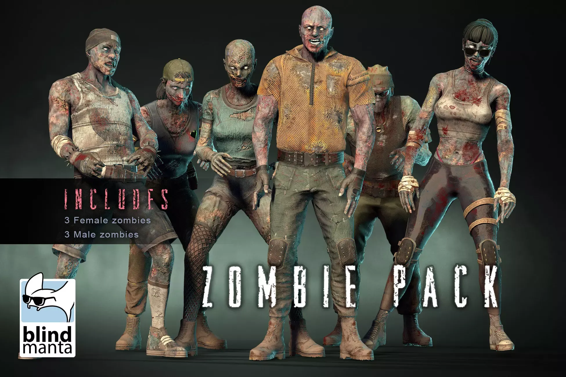 Zombie Pack / Low Poly