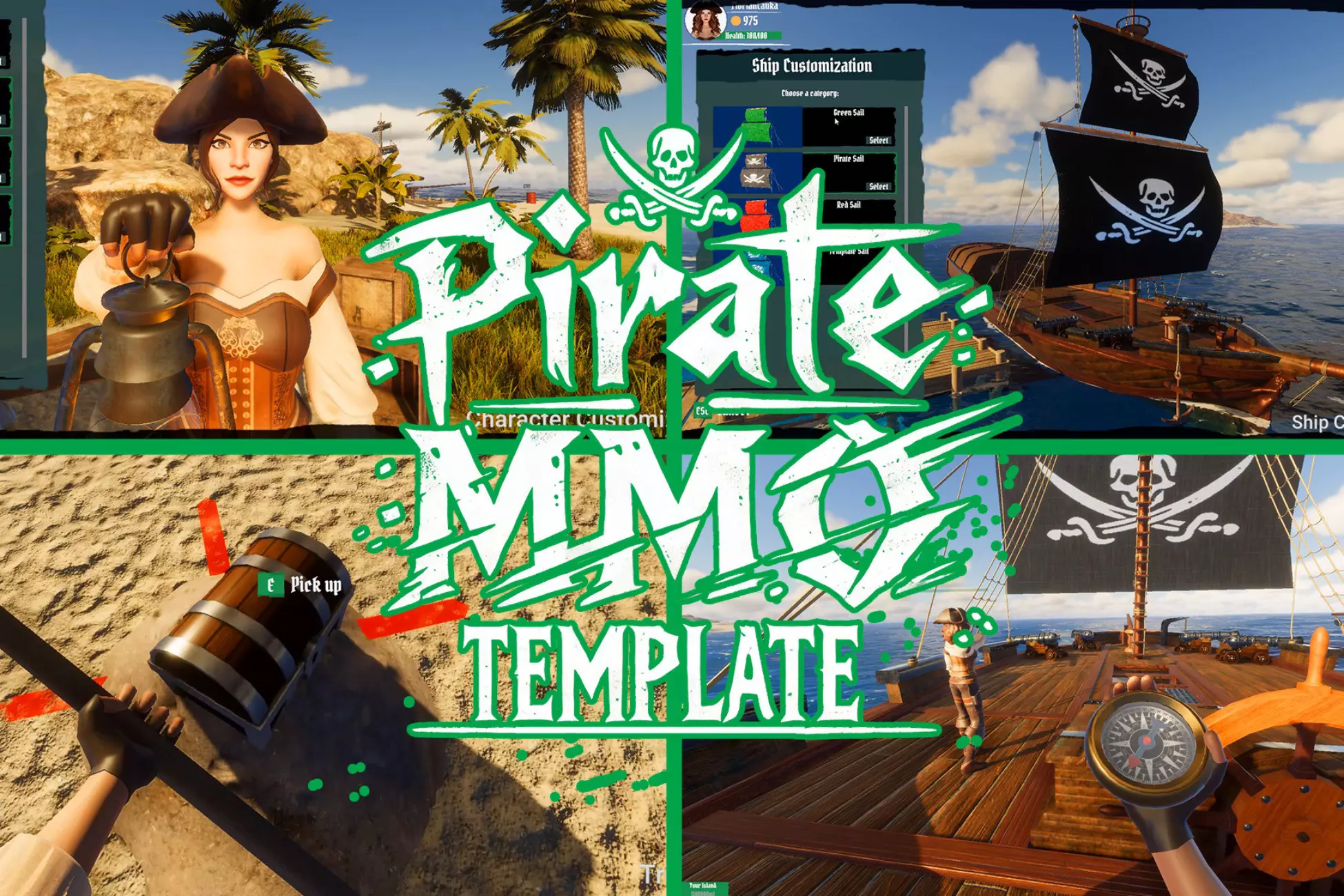 Pirate Multiplayer Game Template (MMO)