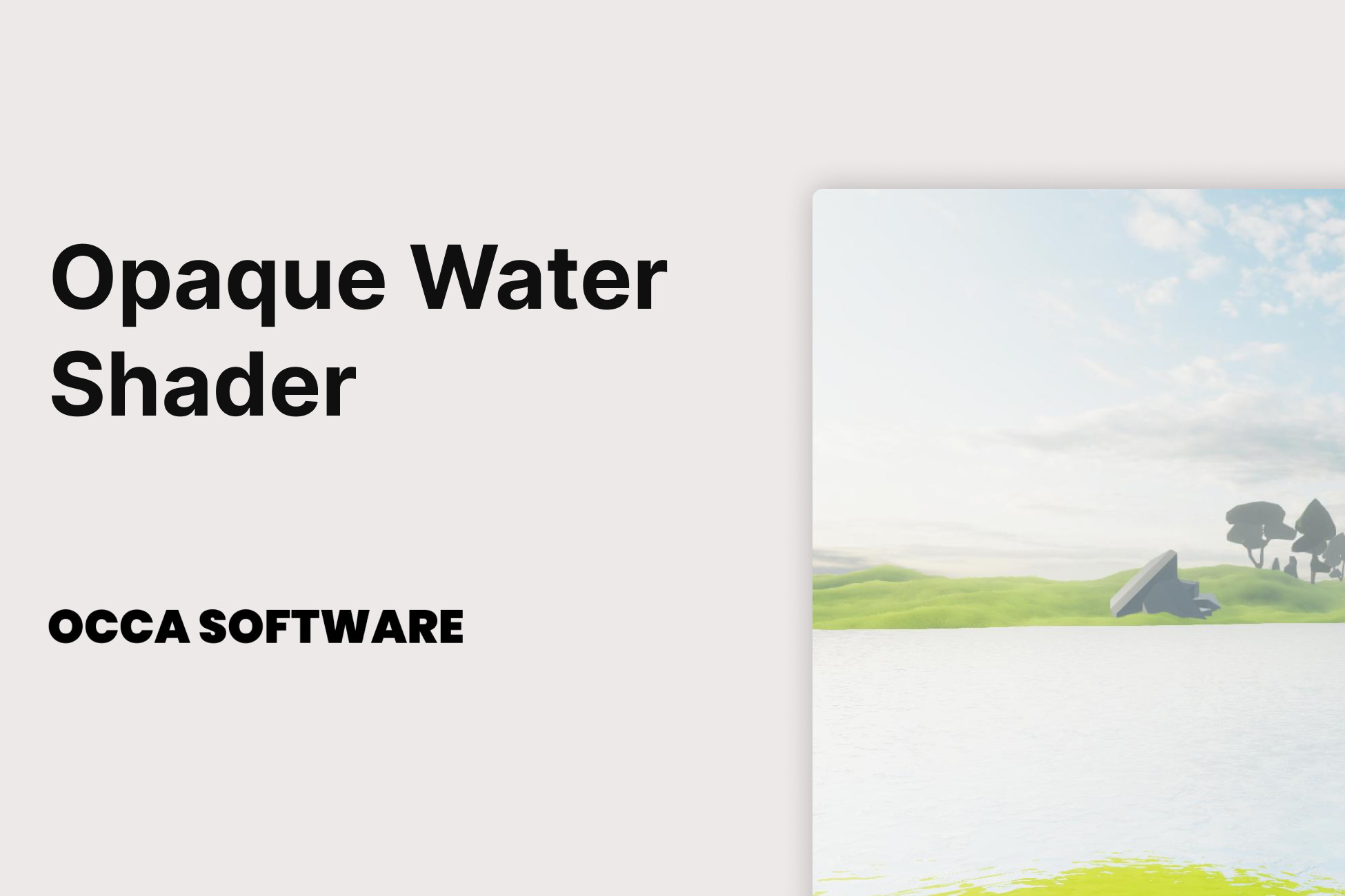 Opaque Water Shader Graph for Unity preview 2