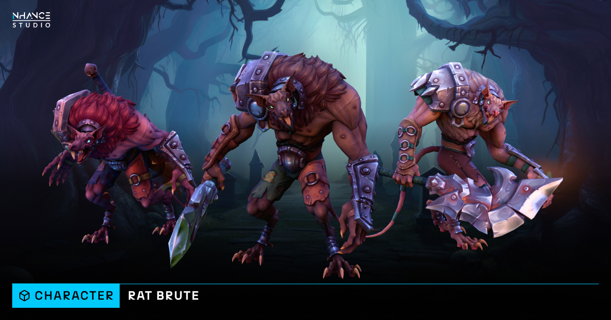 Modular Stylized Fantasy Rat Brute
