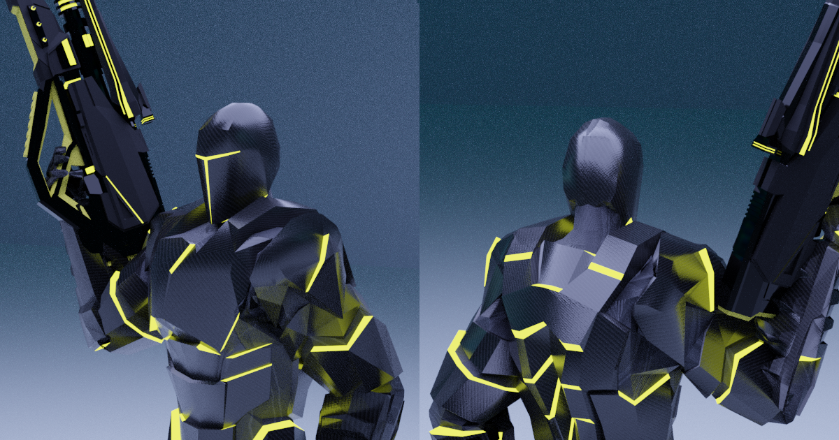 Game Ready Futuristic Soldier preview 2