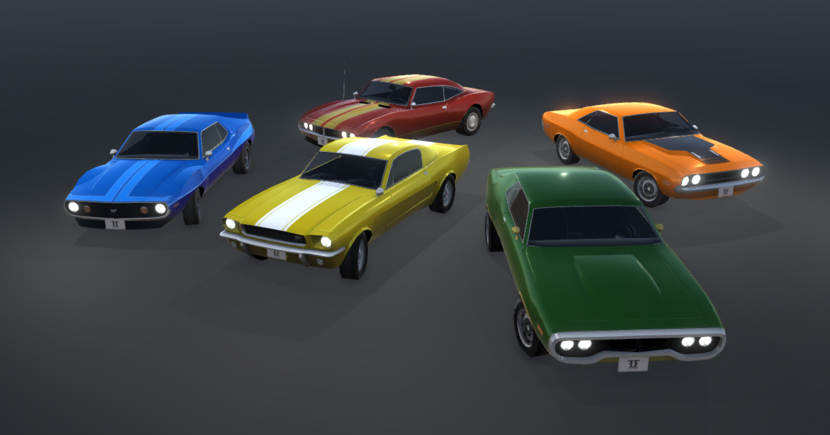 Lowpoly Carpack : American Muscle preview 2