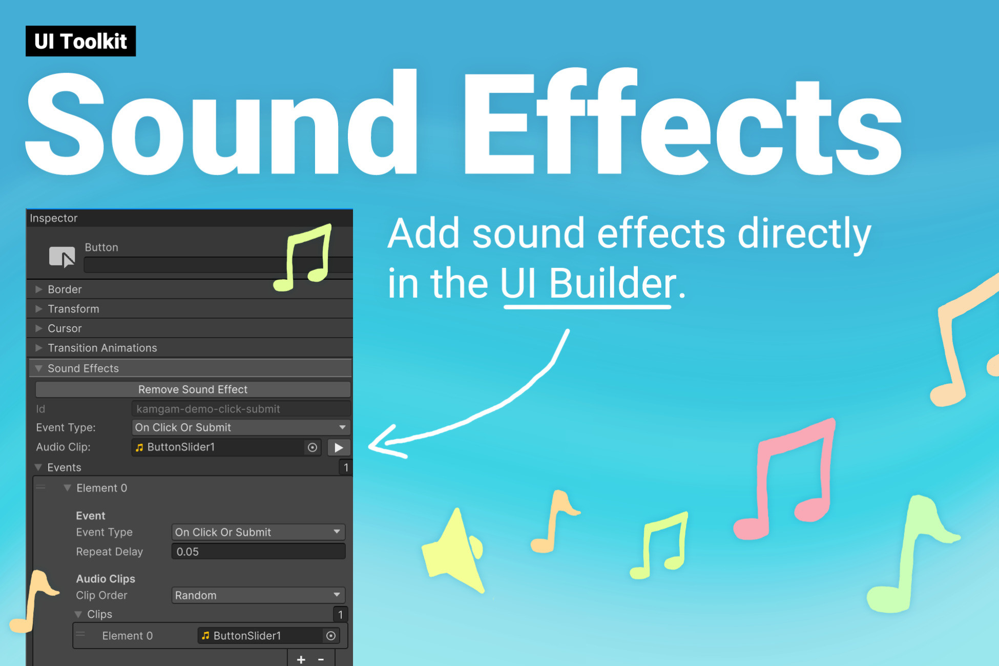 UI Toolkit Sound Effects & Audio Events