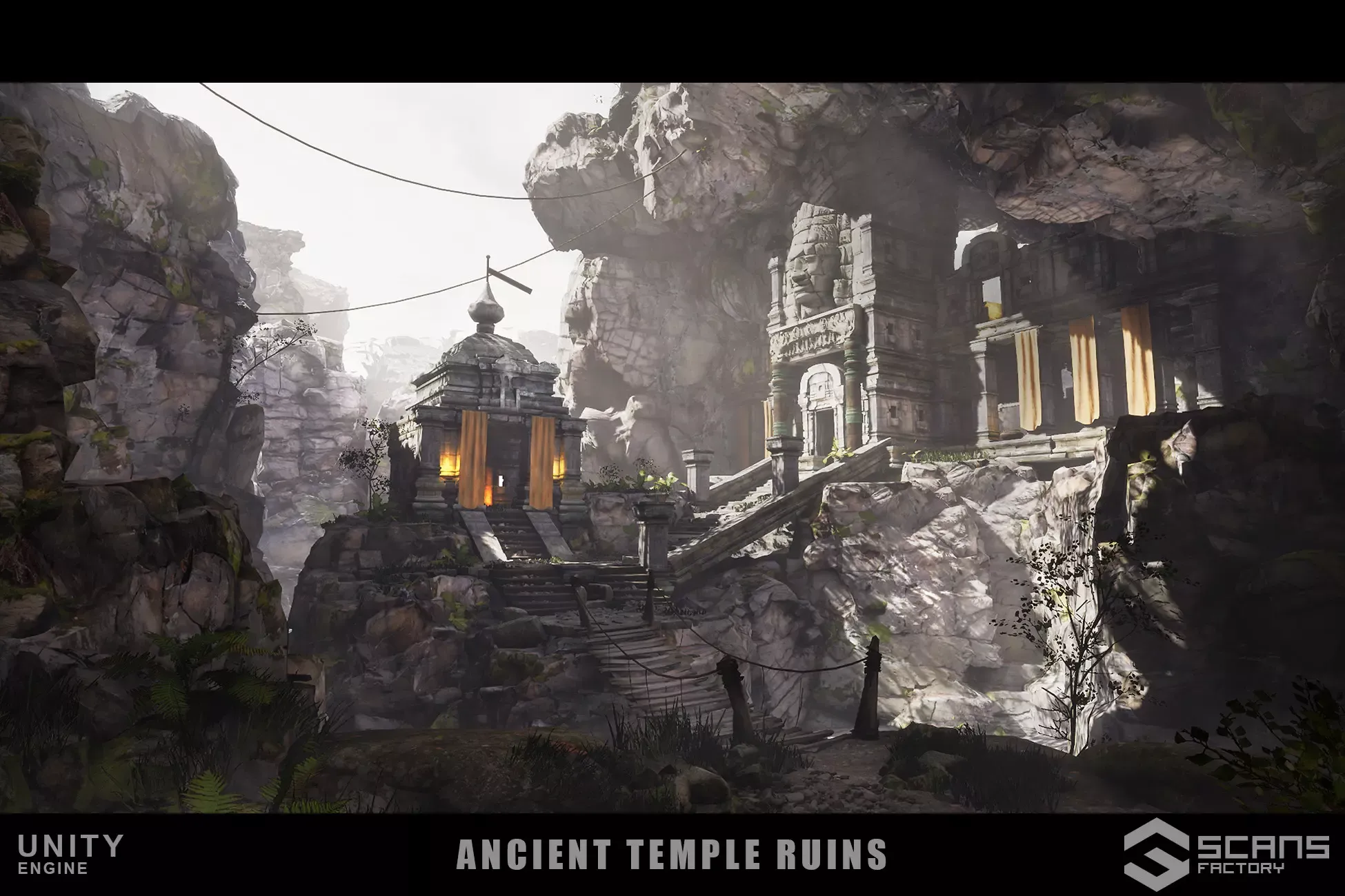 Ancient Temple Ruins - Mountains Environment