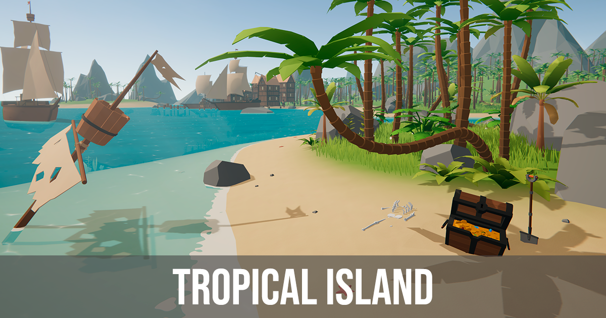 Low Poly Tropical Island preview 2