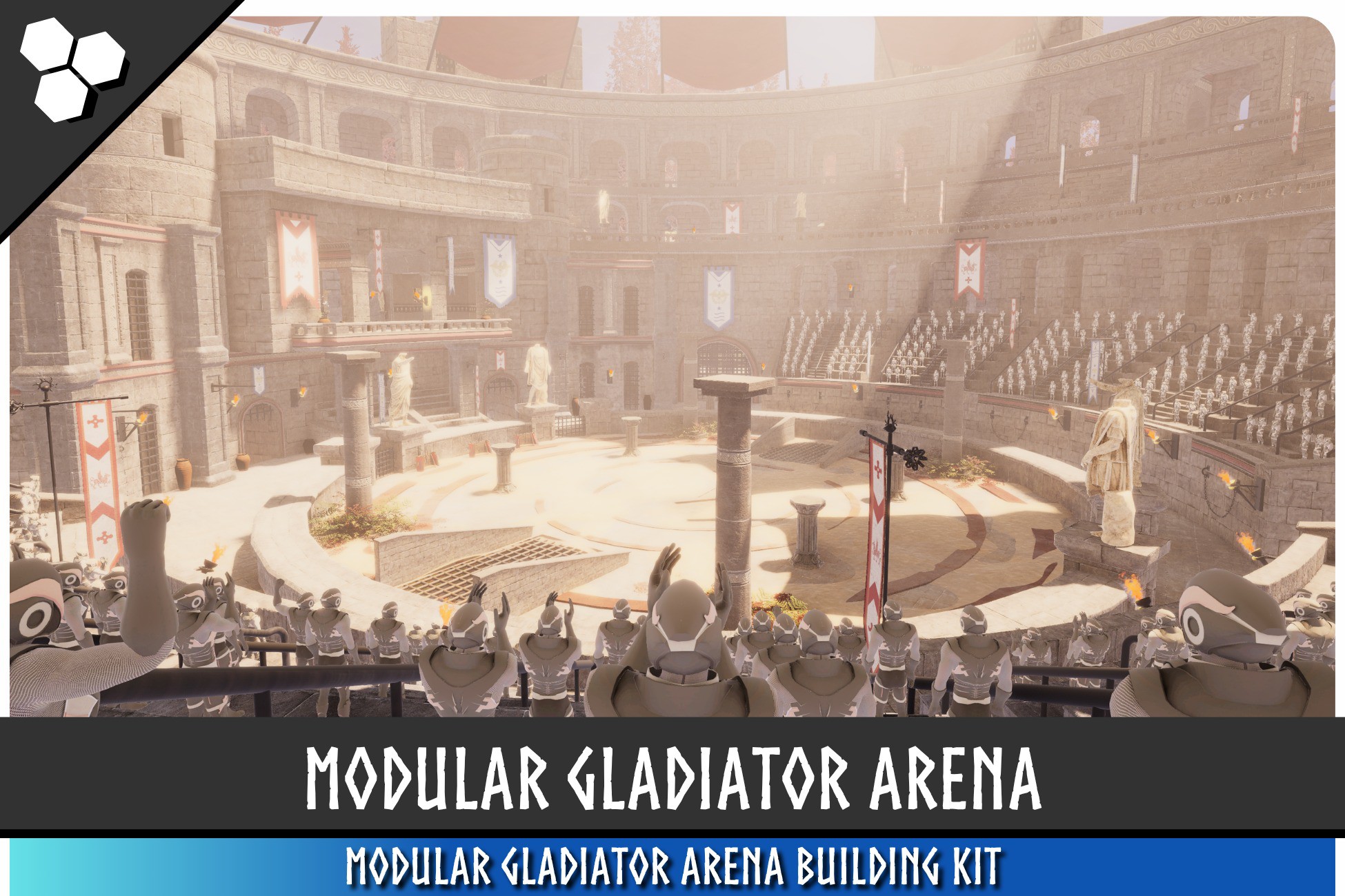 Modular Gladiator Arena (Gladiator Arena, Arena, Colosseum Arena) | 3D Historic