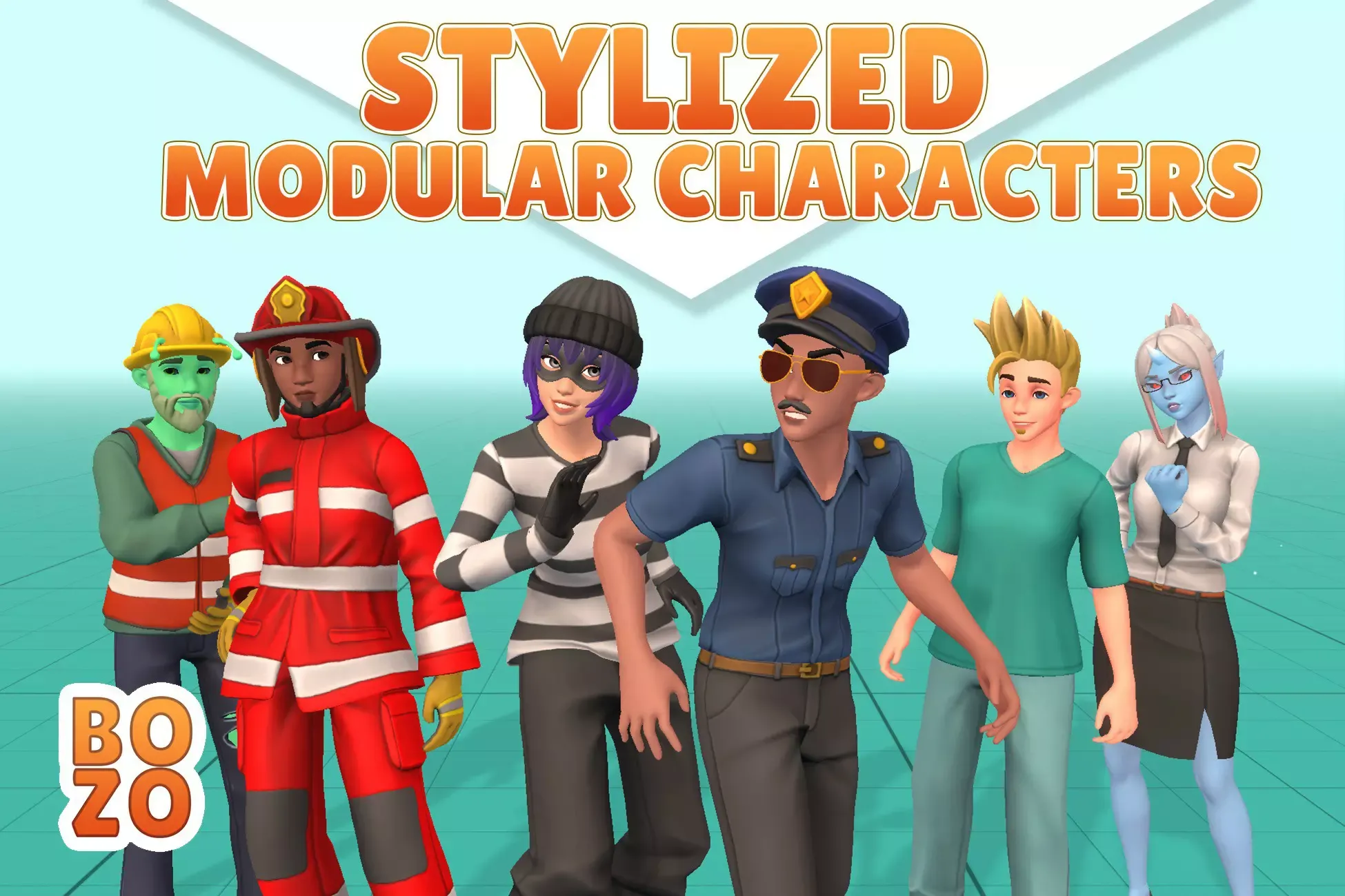 BoZo: Stylized Modular Characters - Professions Pack