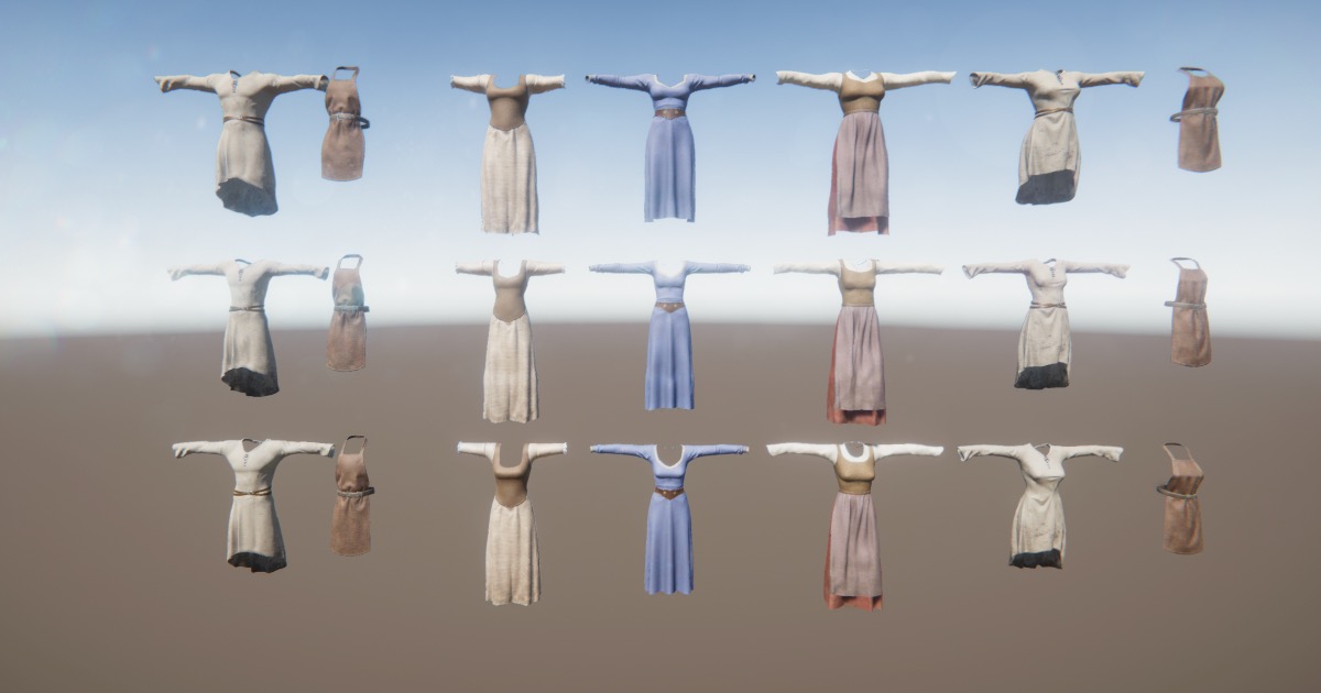 Fantasy Clothing and Wardrobe Pack 1 - Fantasy RPG preview 2