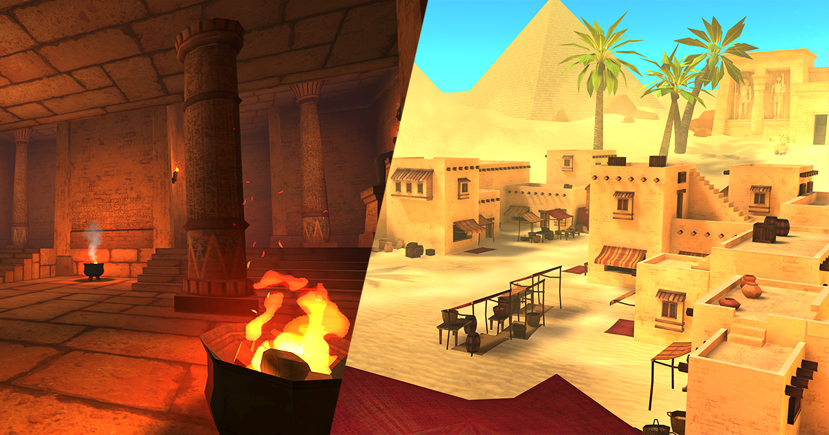 Egyptian Cartoon Pack (Interior / Exterior) - VR/Mobile