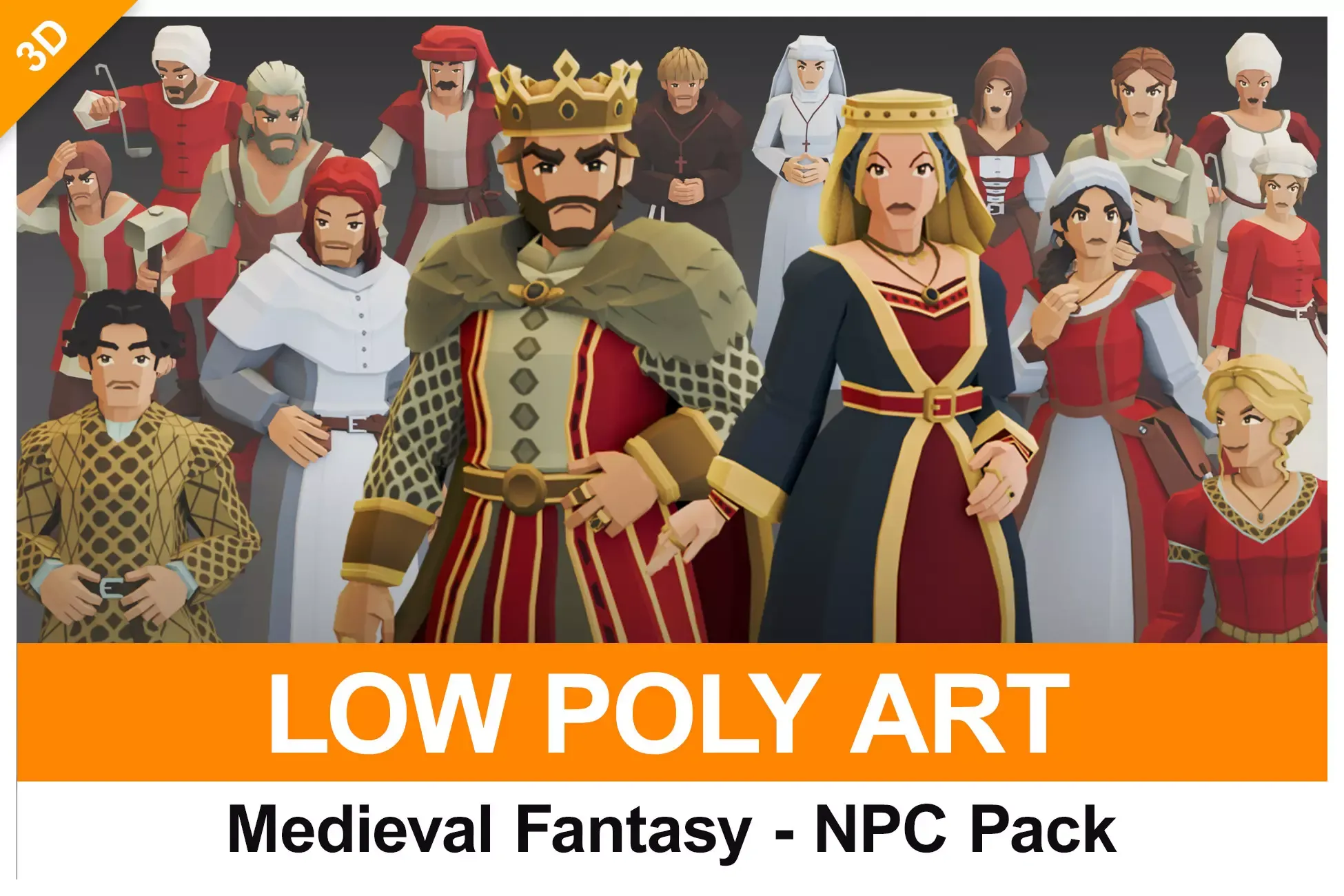 Low-Poly Medieval Fantasy - NPC Pack