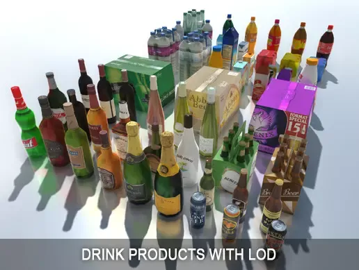 Drink products with LOD