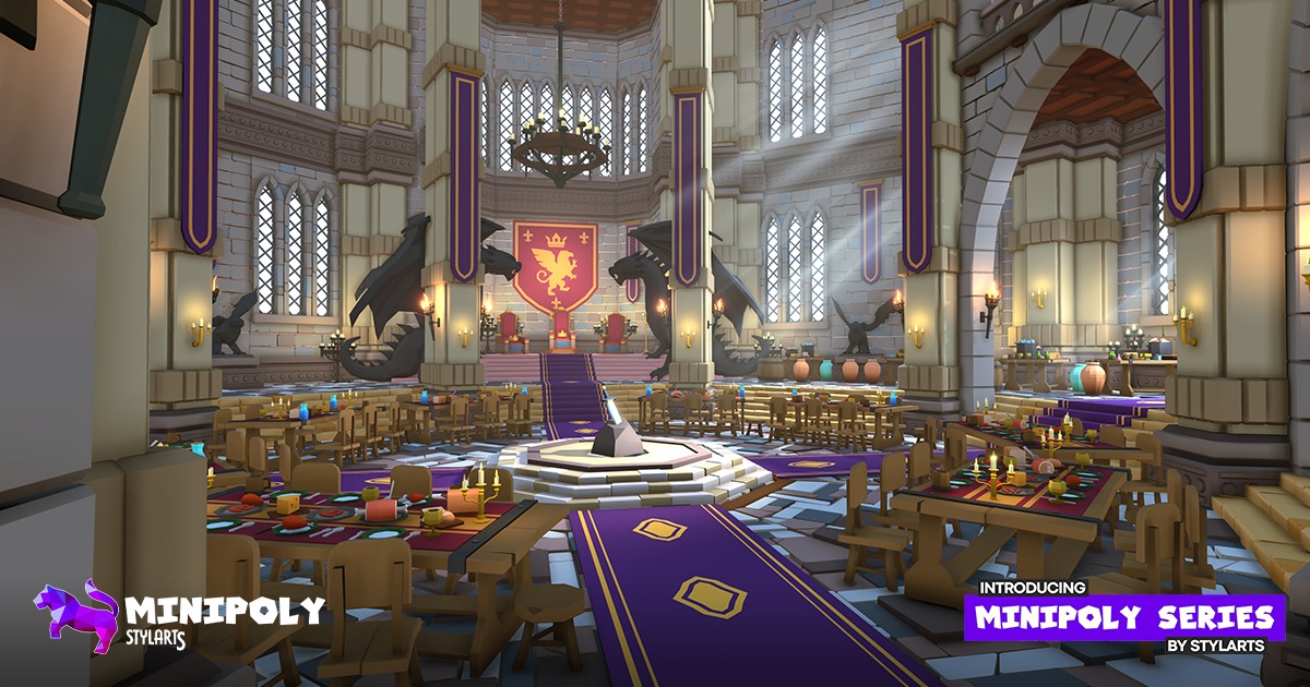 Minipoly Series - Fantasy Kingdom Interior ( Stylized Lowpoly Environment )