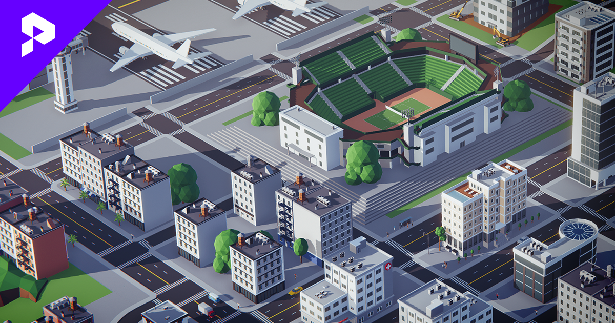 Low Poly Epic City preview 2