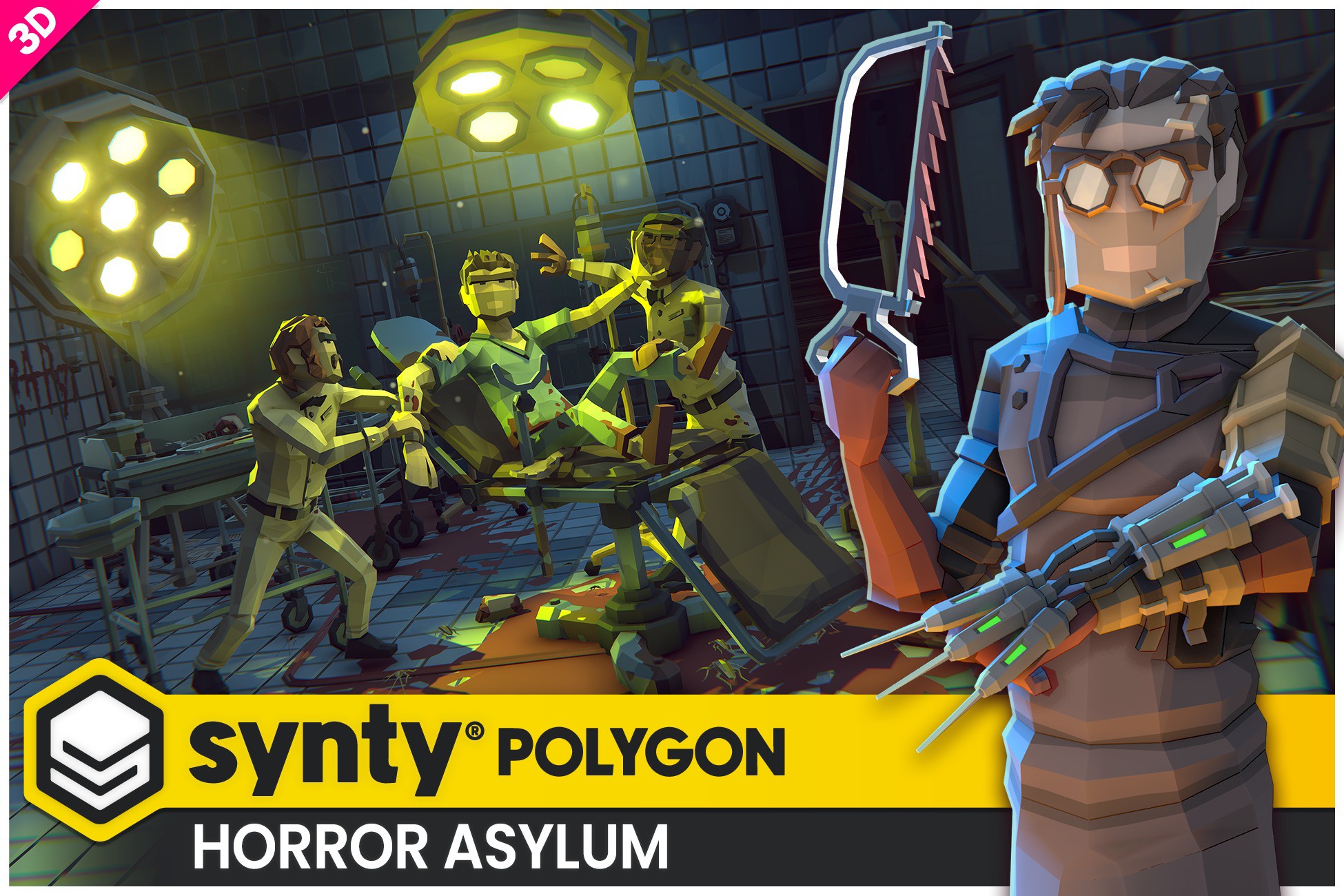 POLYGON - Horror Asylum Pack - Art by Synty | 3D Environments preview 2